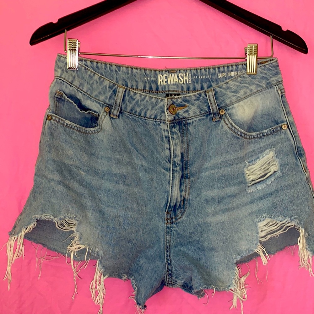 Denim short short light wash colors